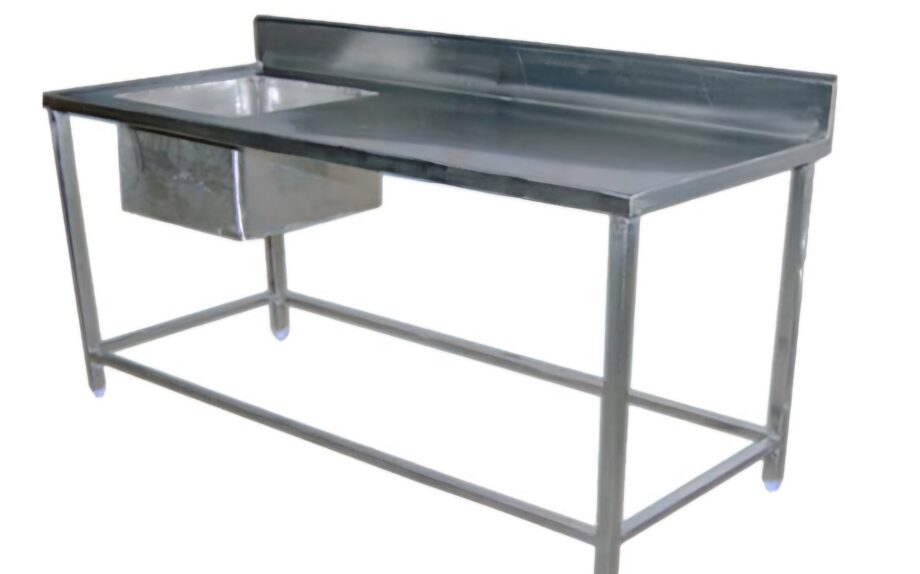 Stainless Steel Working Table with Single Sink